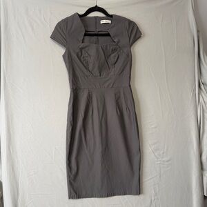 Grace Karin Womens Cap Sleeve Bodycon Pencil Dress Size M Grey Geometric 50s 60s